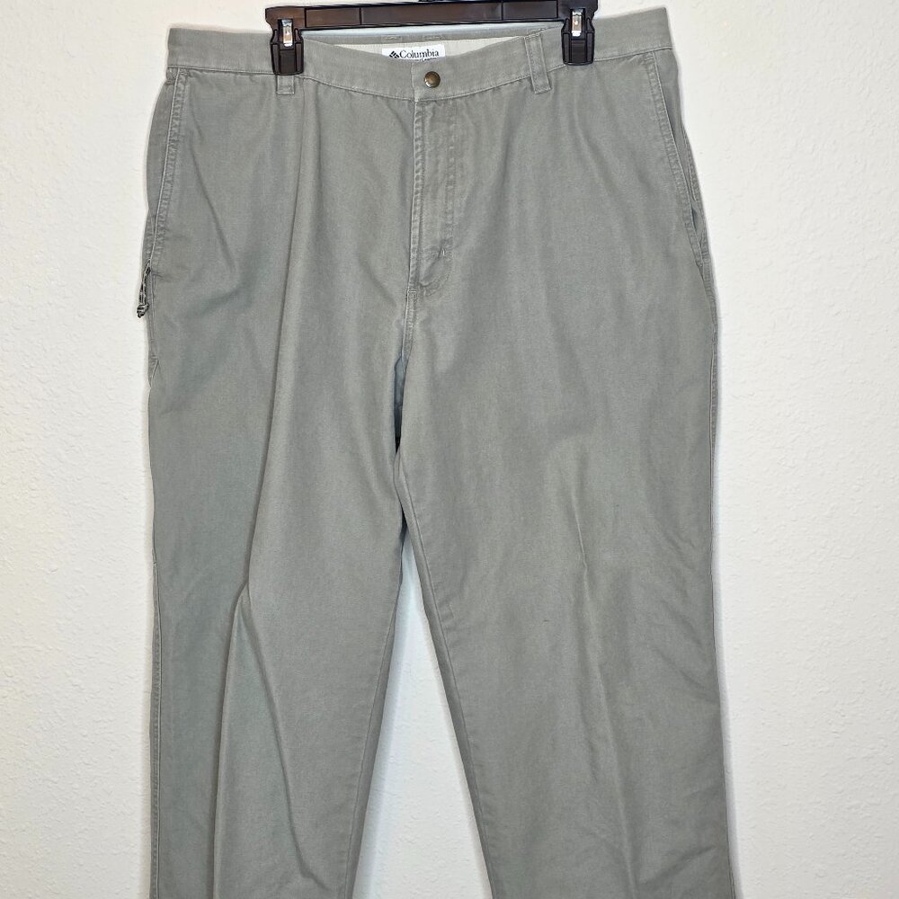 Columbia Sage Green Canvas Utility Cargo Pants, Size 38" x 30"